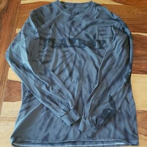 Playboy Gray Long Sleeve Men's Shirt